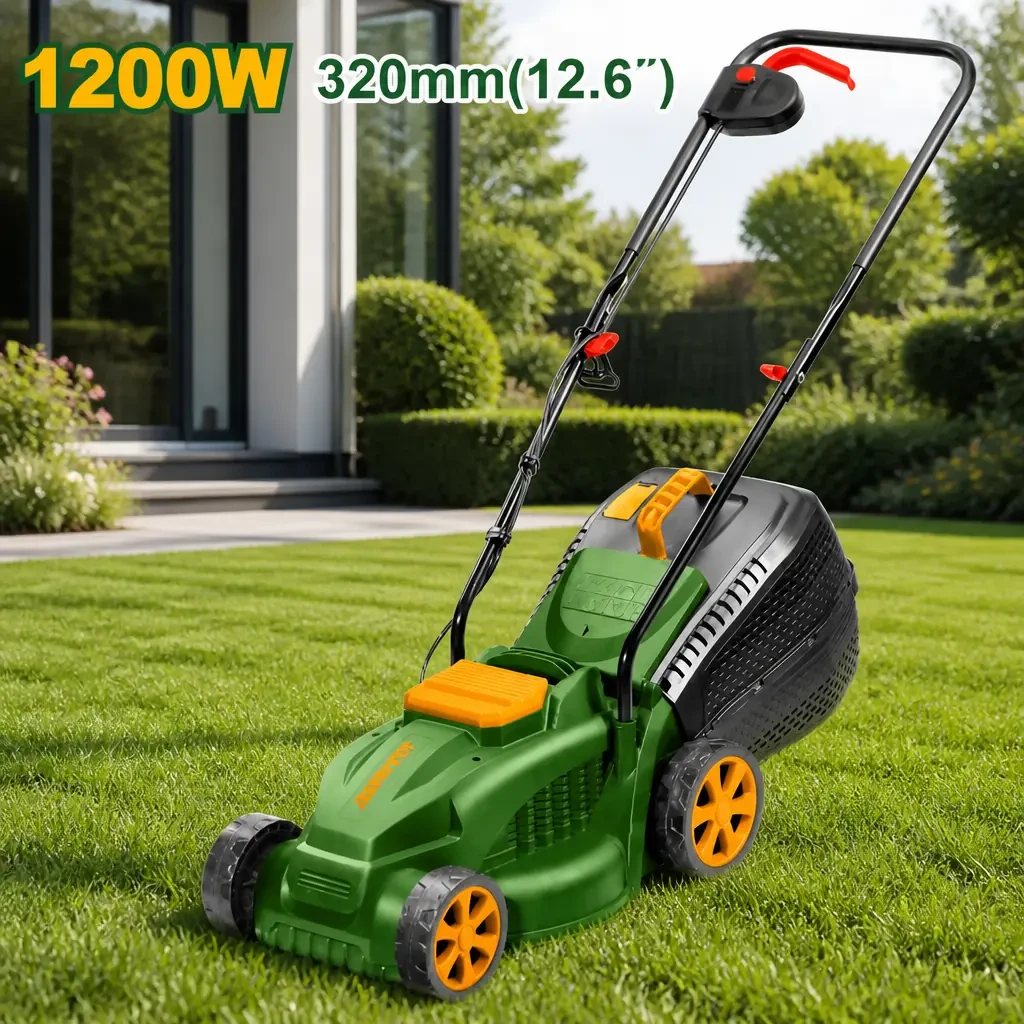 Corta Cesped Elect. 12.6" 1200W. Con Recolector Jadever