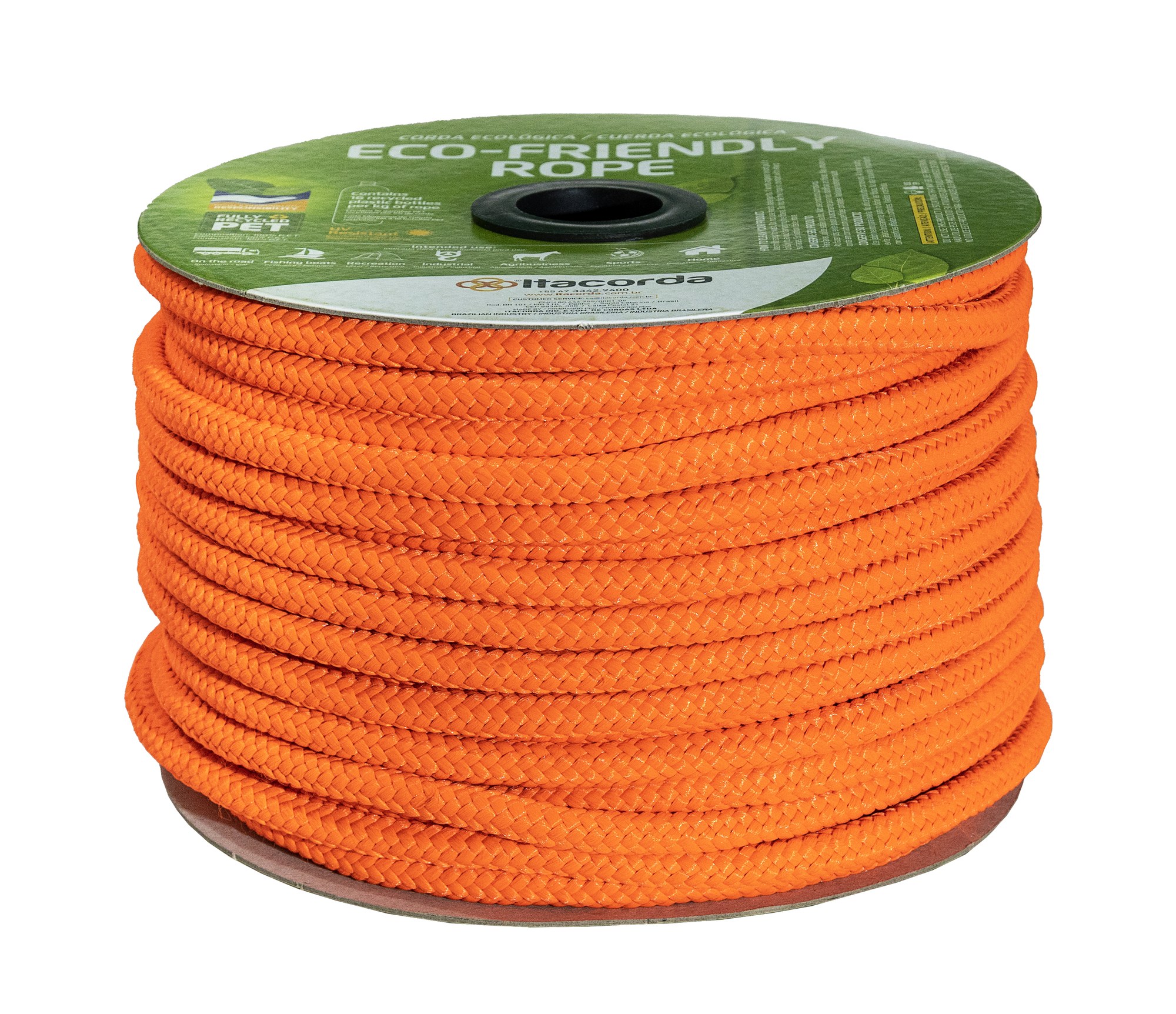 Piola Ecofriendly 10MM Fluorescente Naranja 113M
