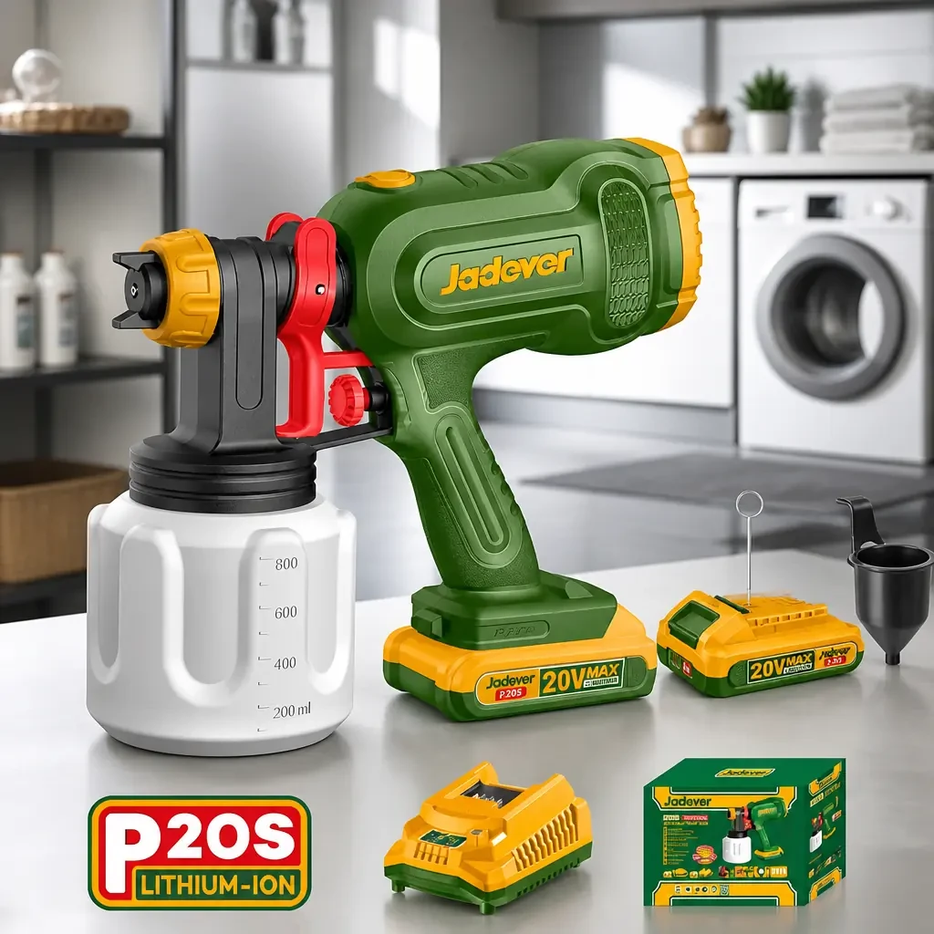 Pistola de Pintar 650ml/min + 1x Bateria 20V 2Ah. Jadever Caja
