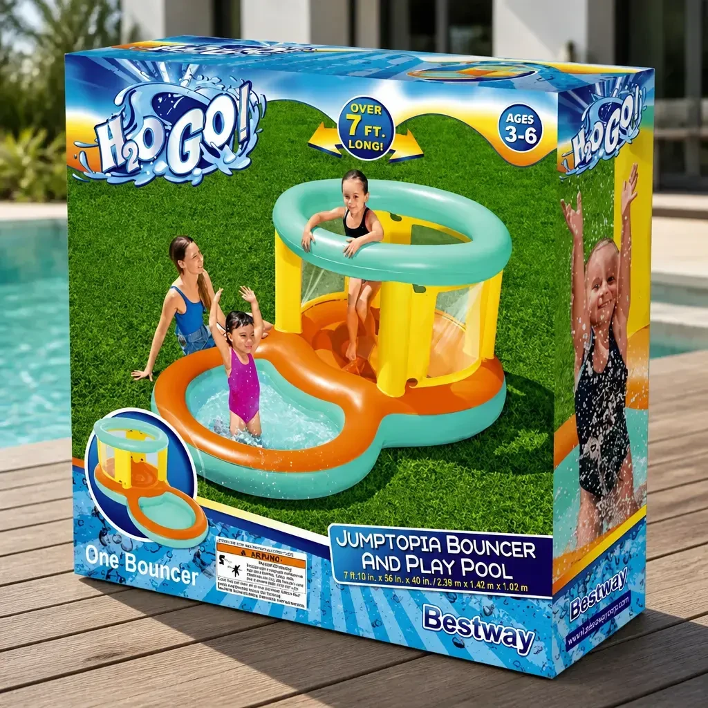 Mini globo loco + piscina infantil 2.39mx1.42mx1.02m. Bestway