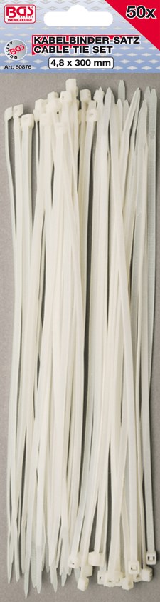 Cintillo Blanco 4,8X300MM 50PZ 80876 Bgs