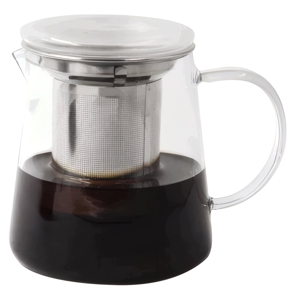 Tetera 500ML Tapa Cristal Borosil. Infusor A.INOX