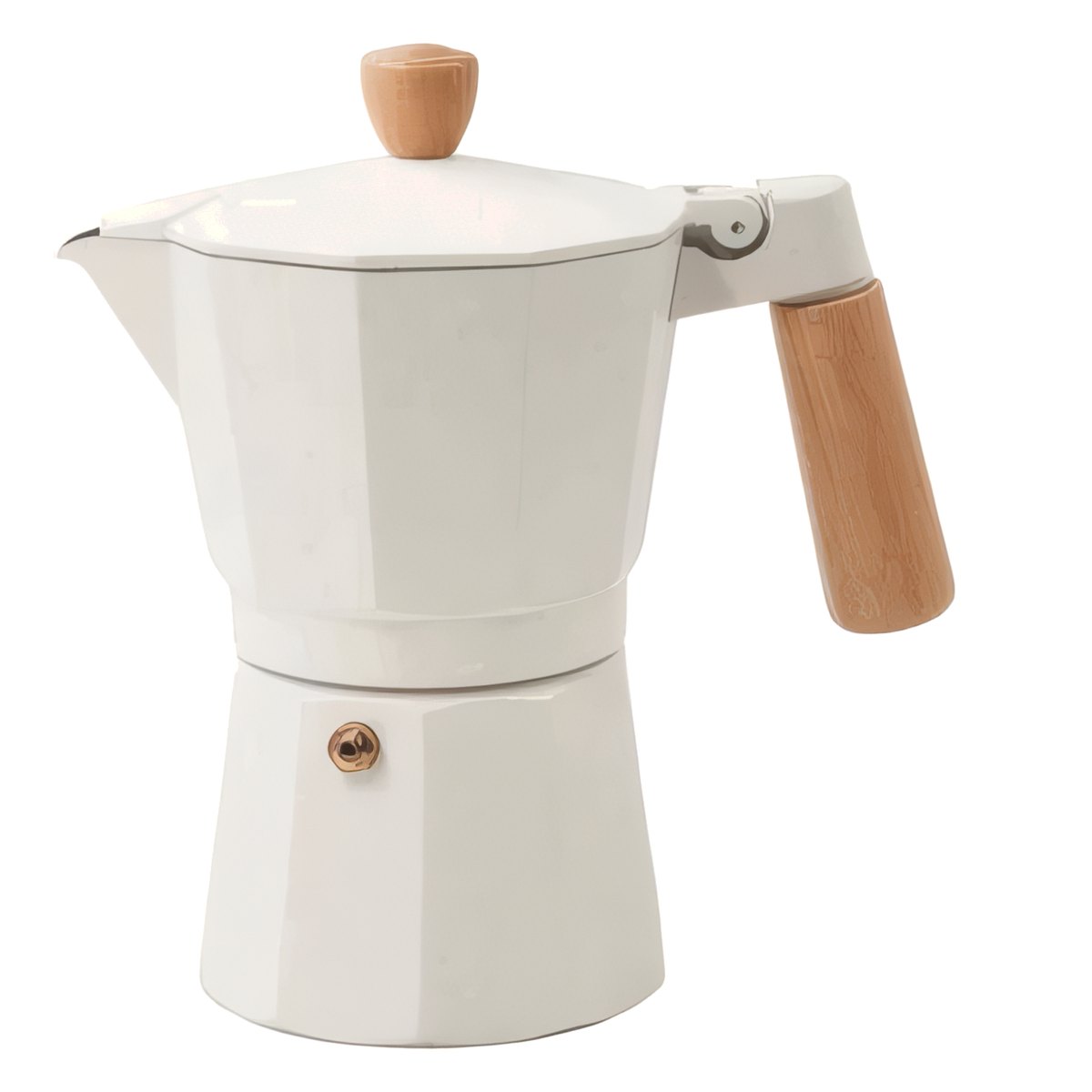Cafetera Ital. Alum 300ML 6T Crema M/Mad Varenna