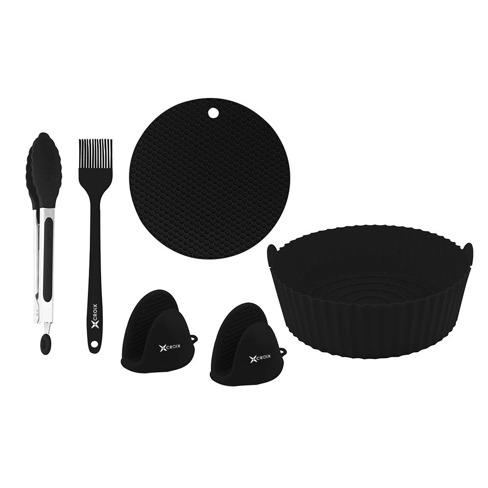 Set de Accesorios de Silicona para Freidora Croix Verde 6PCS CMP-028