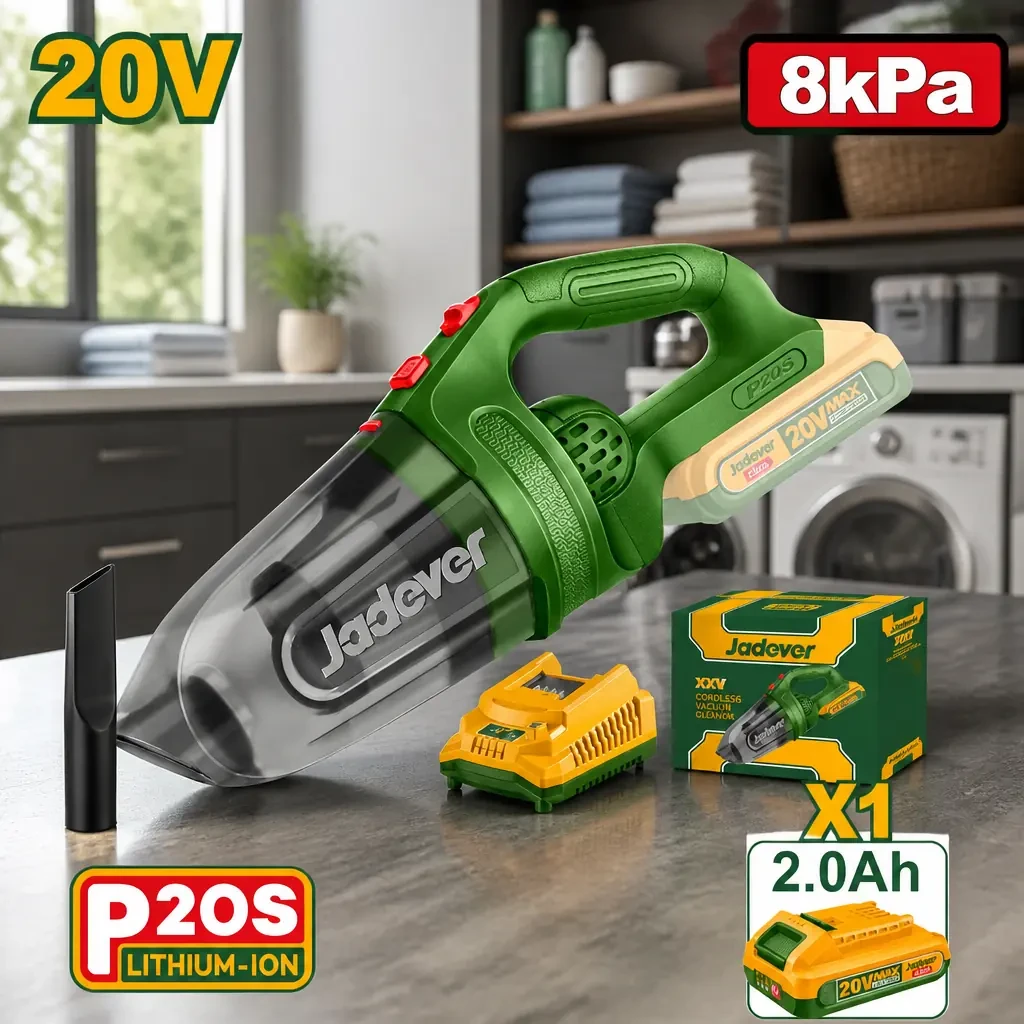 Aspiradora portatil 1x Bateria 20V 2Ah Jadever Caja