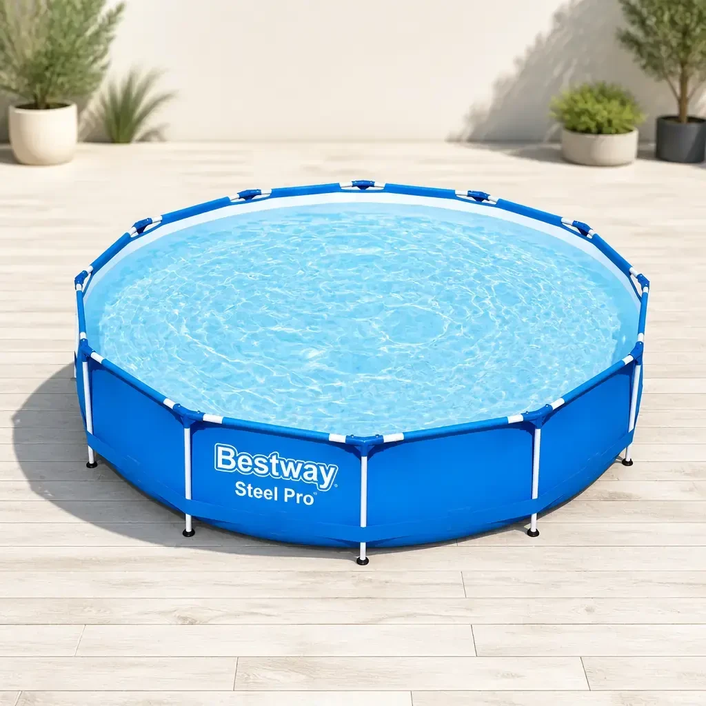 Piscina redonda con est. metalica 6.473Lt. Steel Pro. Bestway