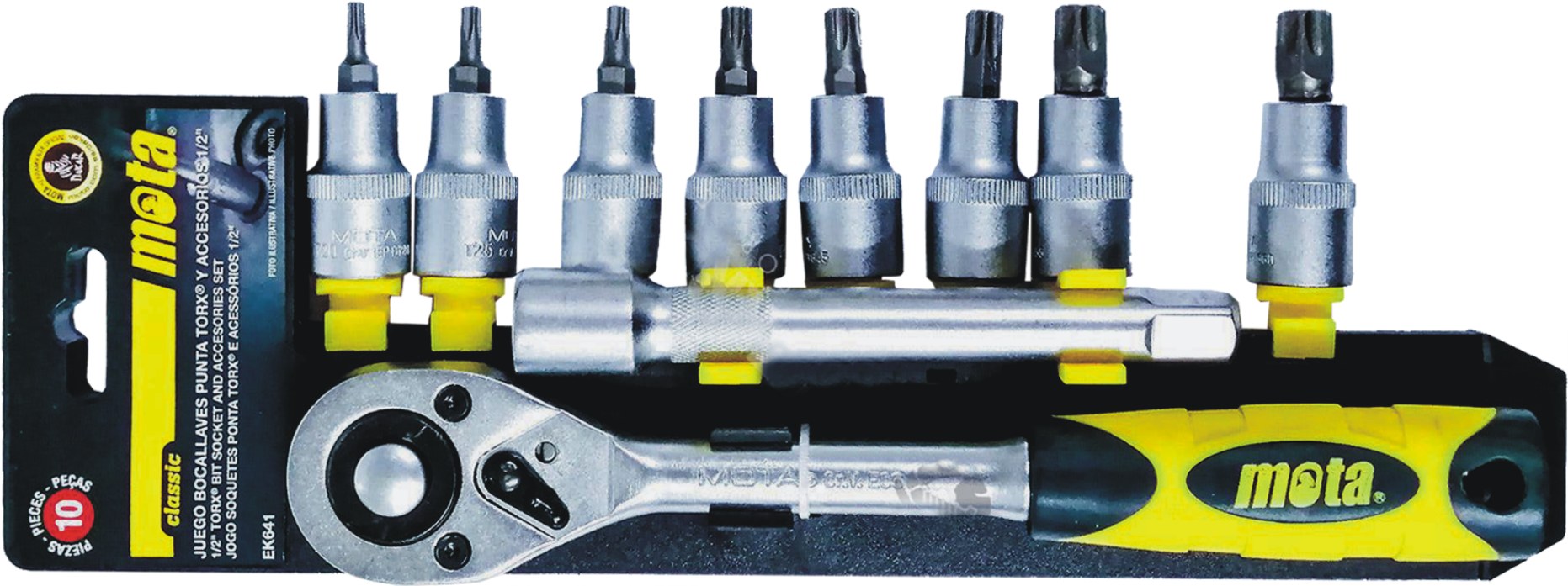Llave Tubo Torx Macho 1/2" 10PZ EK641