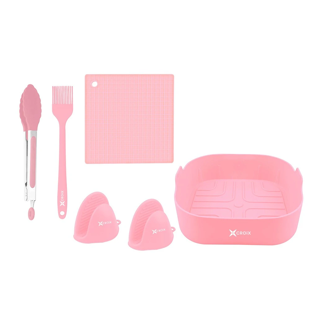 Set de Utensilios 6 Pcs Cuadrado Croix Negro