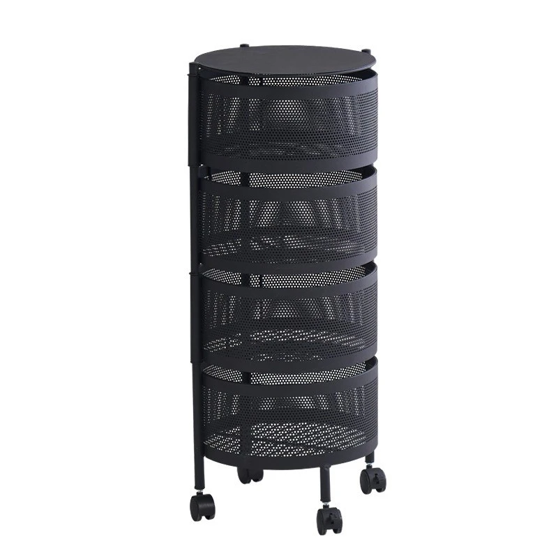 Organizador Decoteam Circular Multiuso de Metal con 4 Cestos DMO-018