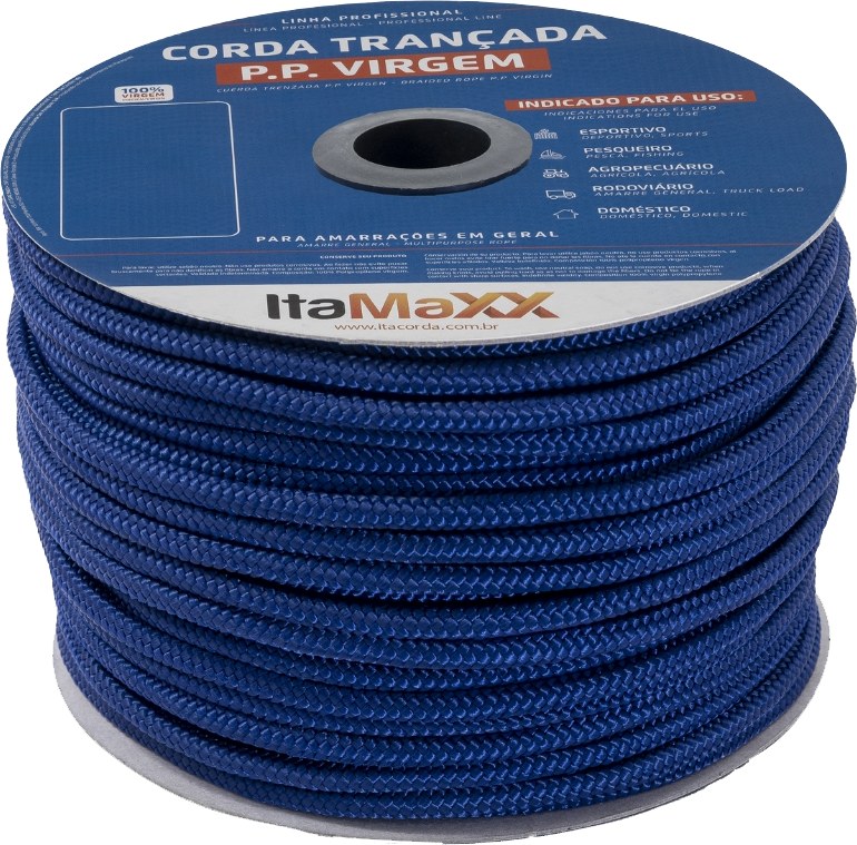 Piola Marina PP 8MM Azul 150M