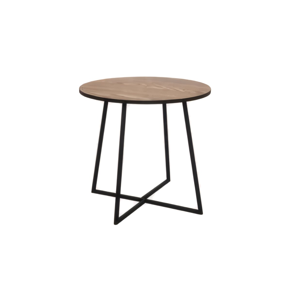 Mesa Auxiliar Redonda 40X40X40CM Madera y Metal