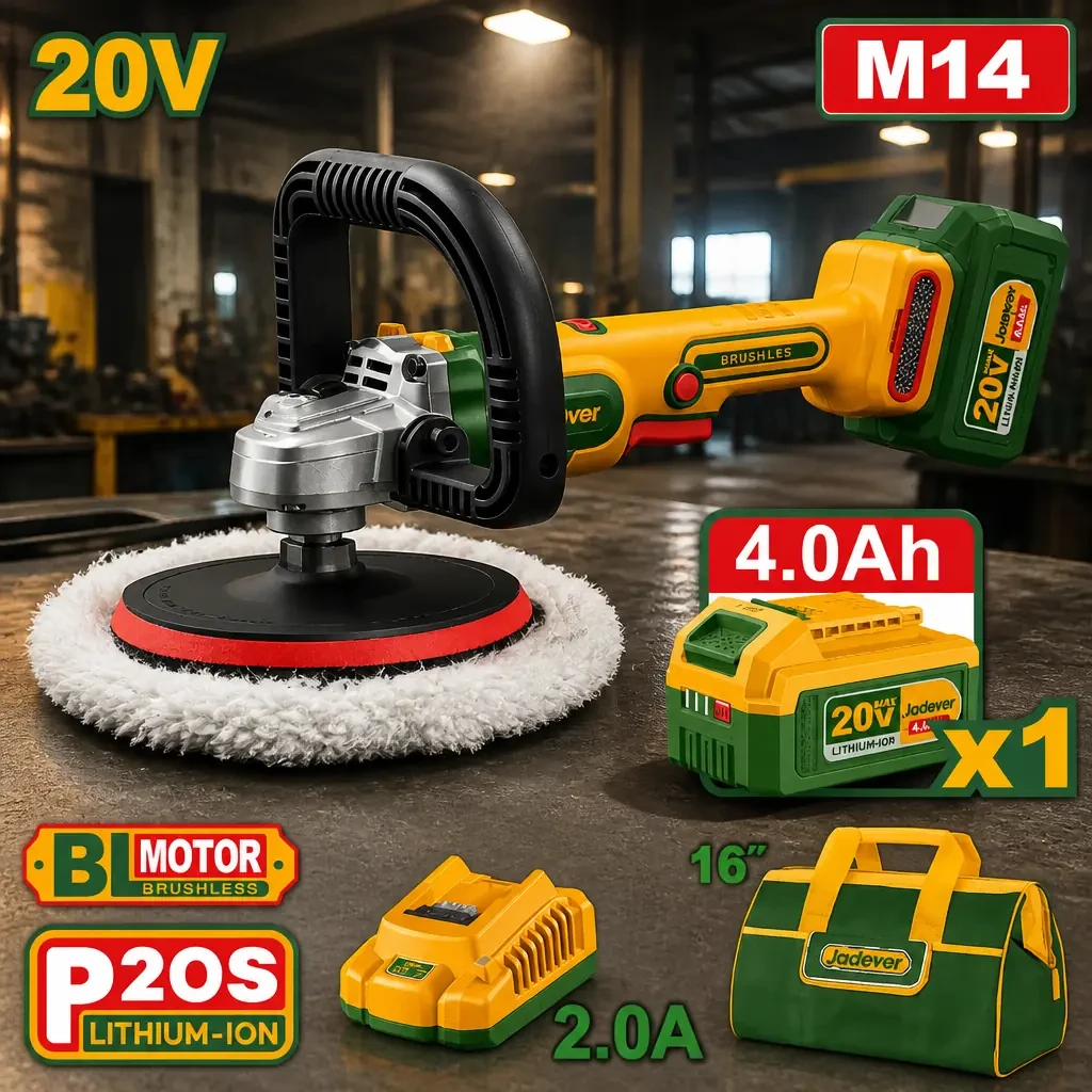 Pulidora 180mm BL + Acc. 1x Bateria 20V 4Ah. (B) Jadever