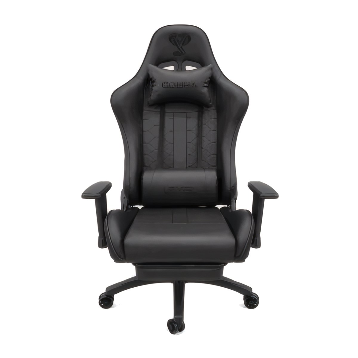 Silla Gamer Cobra Level Negra con Apoya Pie