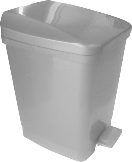 Basurero Plast. 9L C/ Pedal Gris Metasul