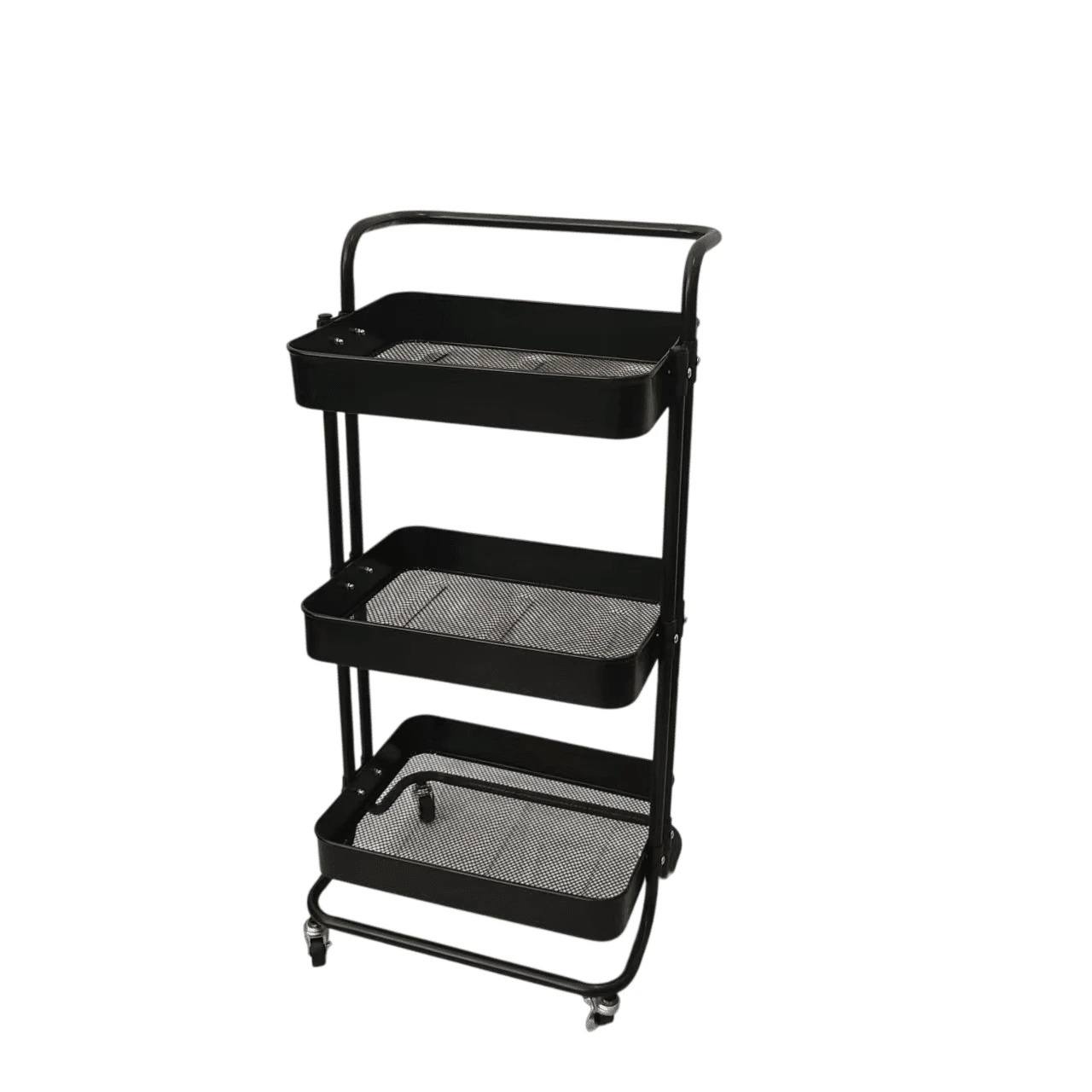 Carrito Organizador Decoteam de Metal 3 Estantes DMO-017 Negro