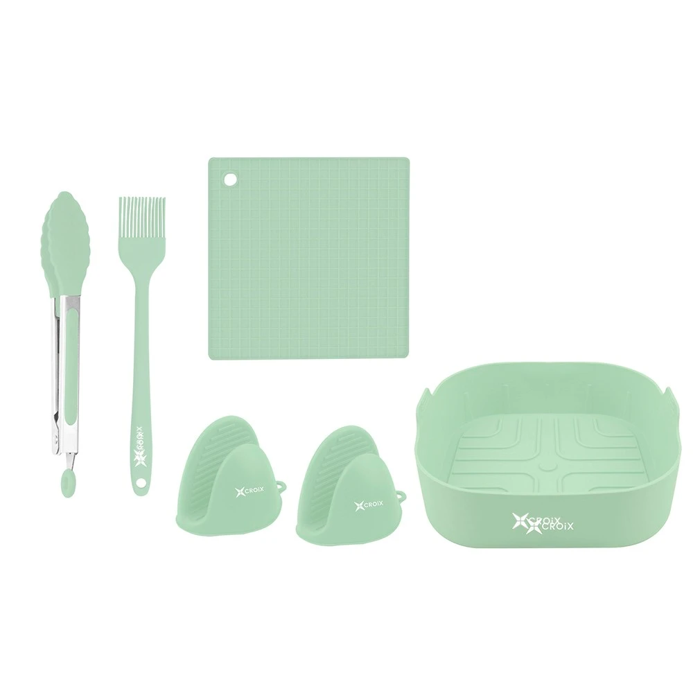 Set de Utensilios 6 Pcs Cuadrado Croix Verde
