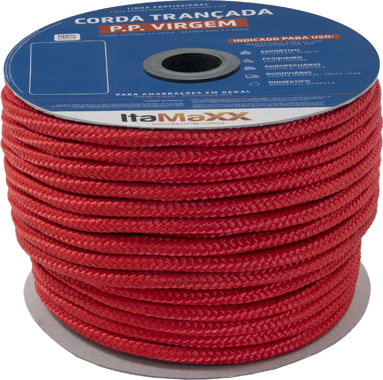 Piola Marina PP 4MM Rojo 300M