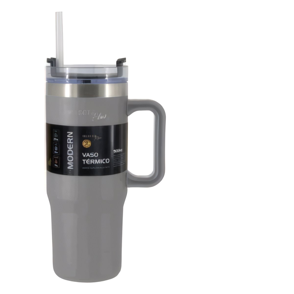 Mug Travel Termico 900ML Acero INOX Gris Selecta