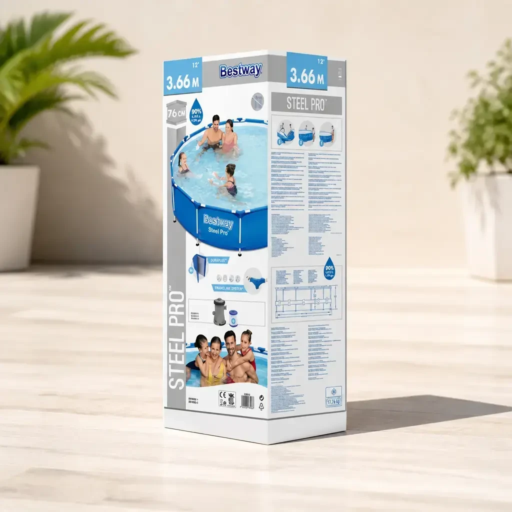 Piscina redonda con est. metalica 6.473Lt. Steel Pro. Bestway