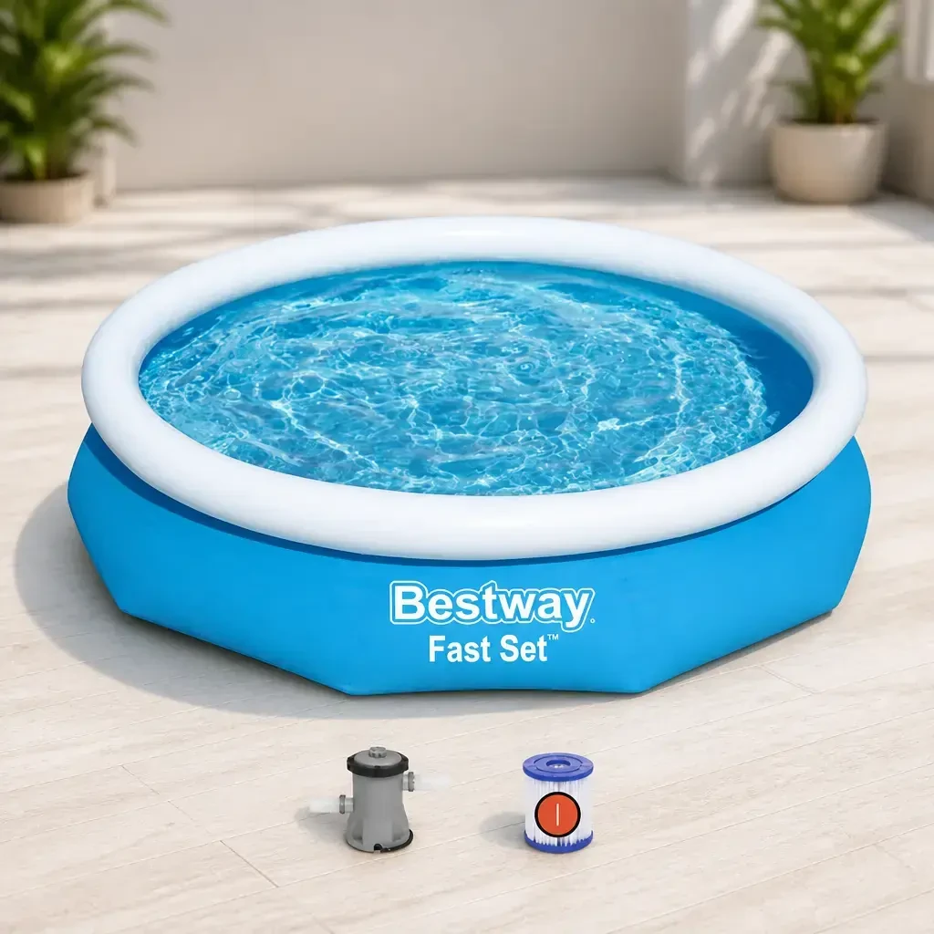 Piscina borde inflable 305x66cm 3.300Lt. con depurador. Bestway