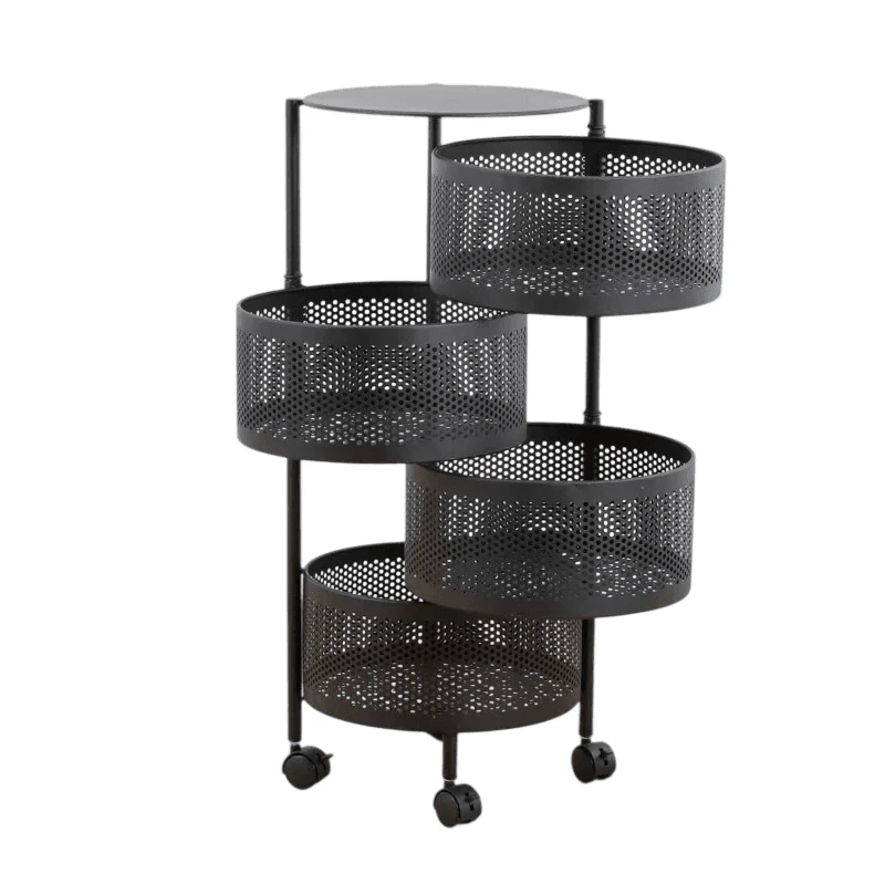 Organizador Decoteam Circular Multiuso de Metal con 4 Cestos DMO-018