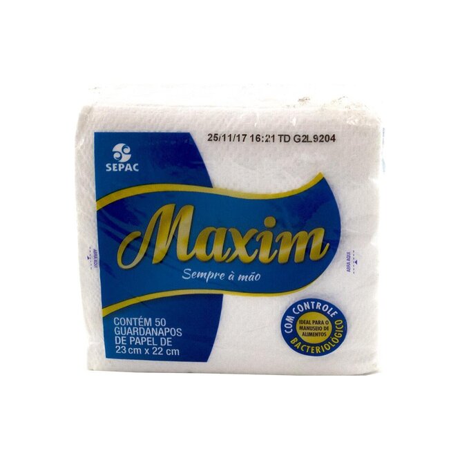Servilleta Maxim Hoja Cuadruple Paquete de 50 Hojas 23 x 22